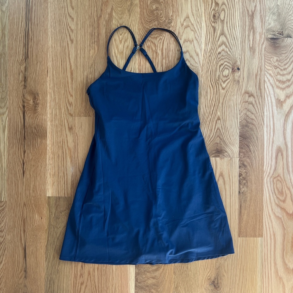 Abercrombie & Fitch Travelers Mini Dress Athletic Navy Blue Small Tall